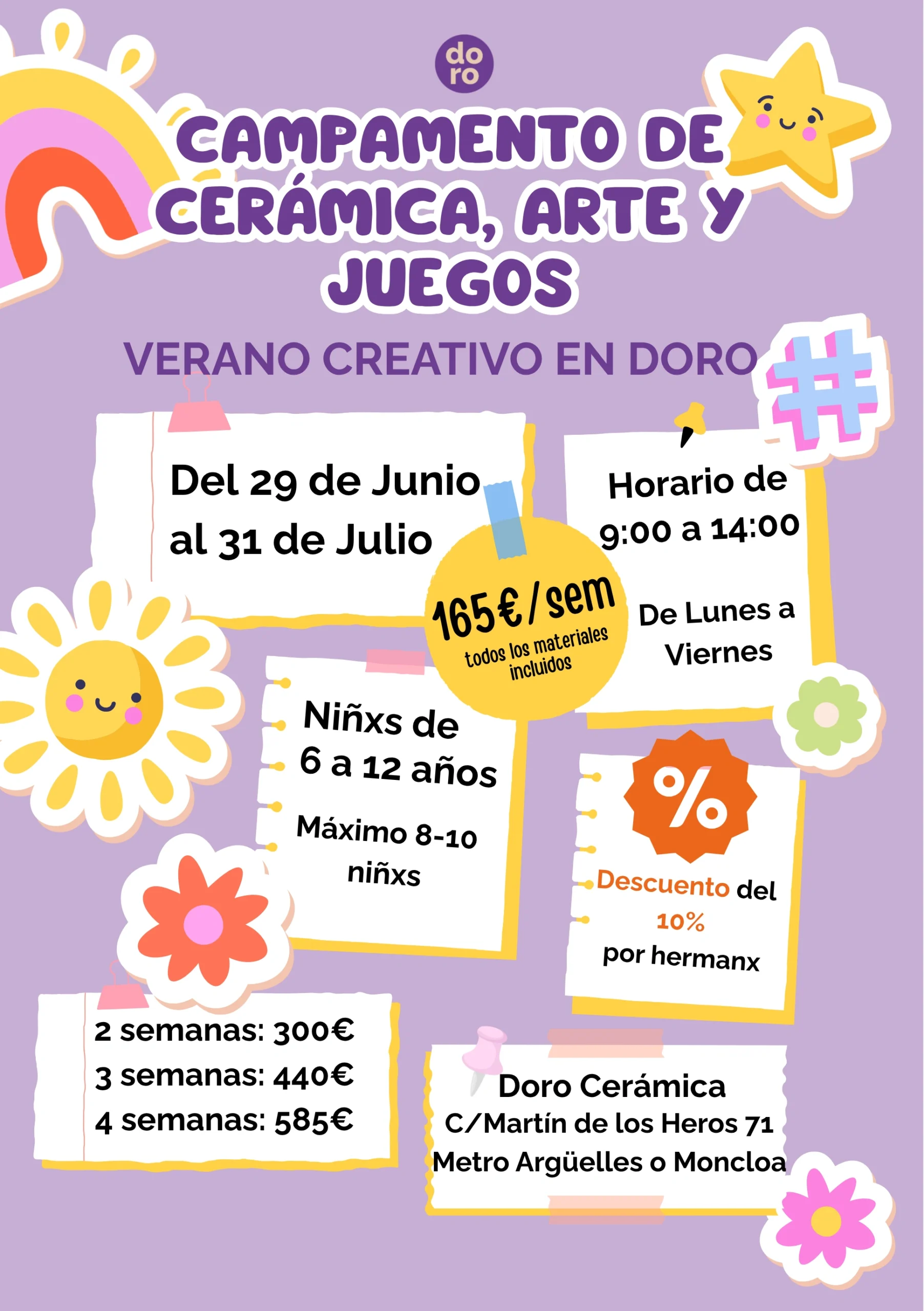 campamento verano niños ceramica